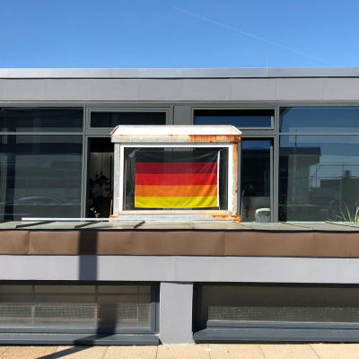 Deutschland Multicolor Flagge-Häuschen